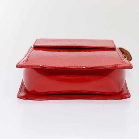 LOUIS VUITTON Monogram Vernis Motto Accessory Pouch Red - Picture 6 of 16